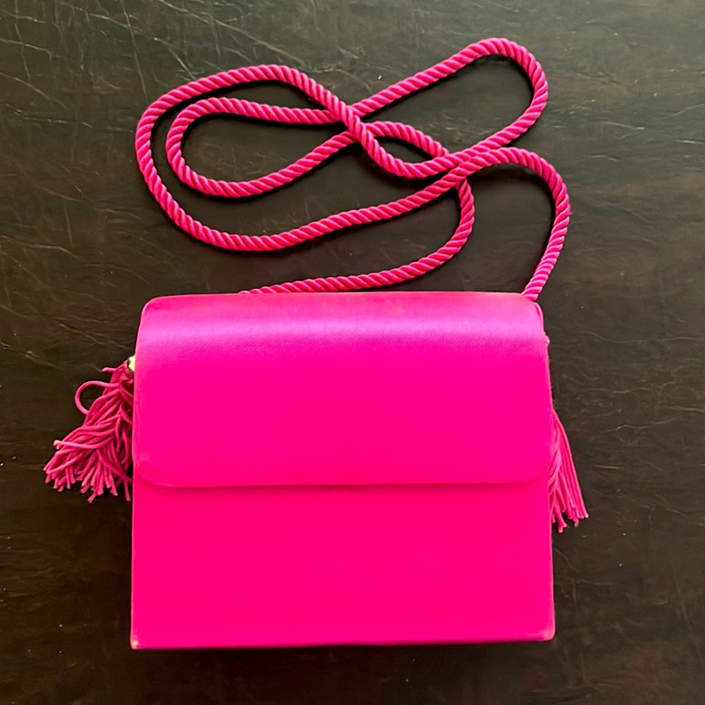 Shaped Clutch Bag, Bright Pink